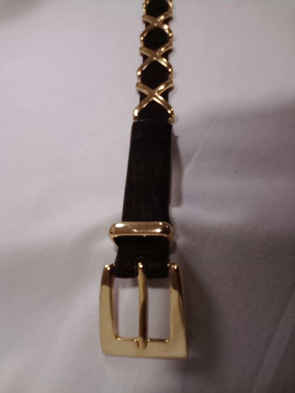 Vintage Women’s Brow Belt with Gold Accents